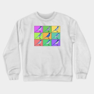 Warhol Birds - Scrub-jay Crewneck Sweatshirt